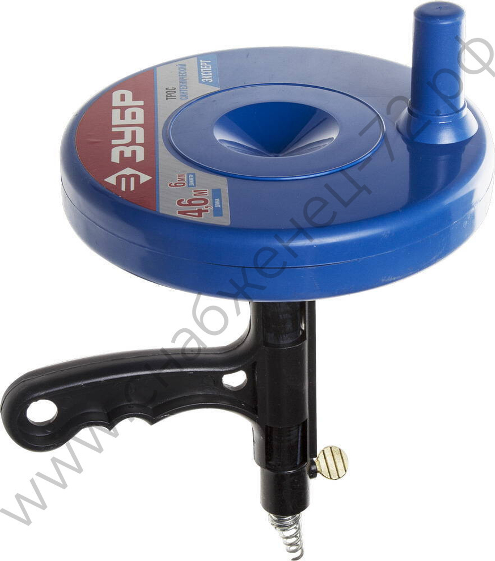 ЗУБР 4.6 м, d 6 мм, Сантехнический трос в пластиковом корпусе (51907-05)