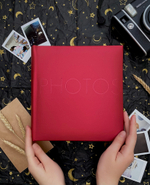 Фотоальбом Делюкс на 200 фото 10х15 см, бум. листы , книж. переплет cherry