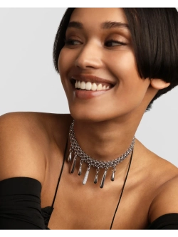 Колье Jelly Choker Серебро 925 пробы покрытое родием