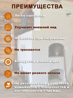 ВТеме Краска для печей и каминов термостойкая акриловая без запаха белая матовая 2,7кг