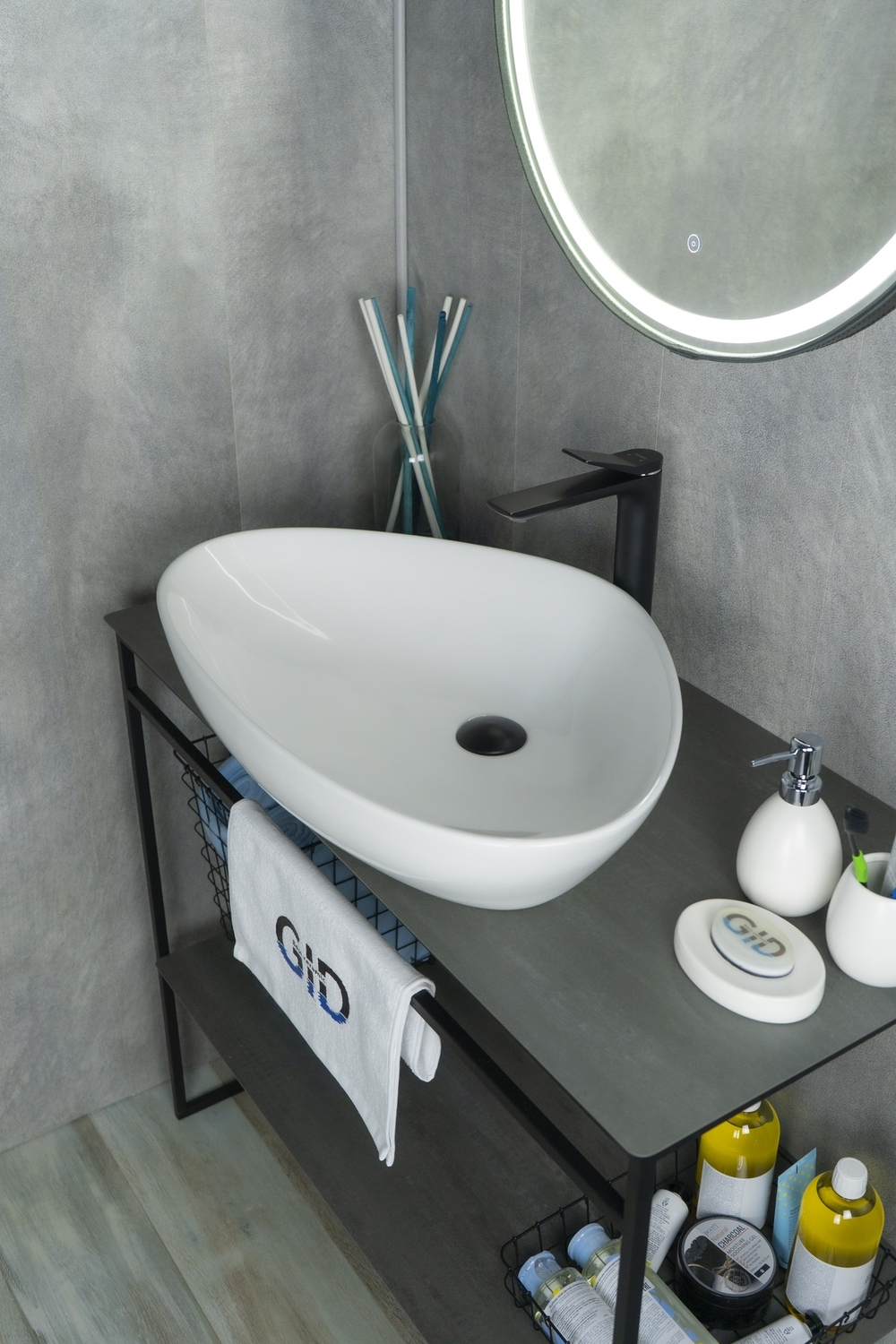 Раковина Gid N9062 51117 накладная белая 66.5x44x15