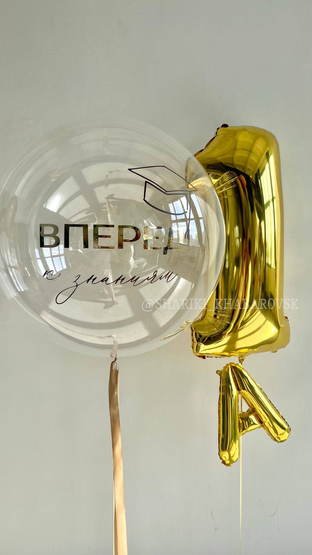 Воздушные шары на 1 сентября «Вперёд к знаниям» и связка с цифрой 1А №1/88  Изображение2