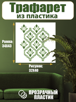 Трафарет для стен из пластика многоразовый 072