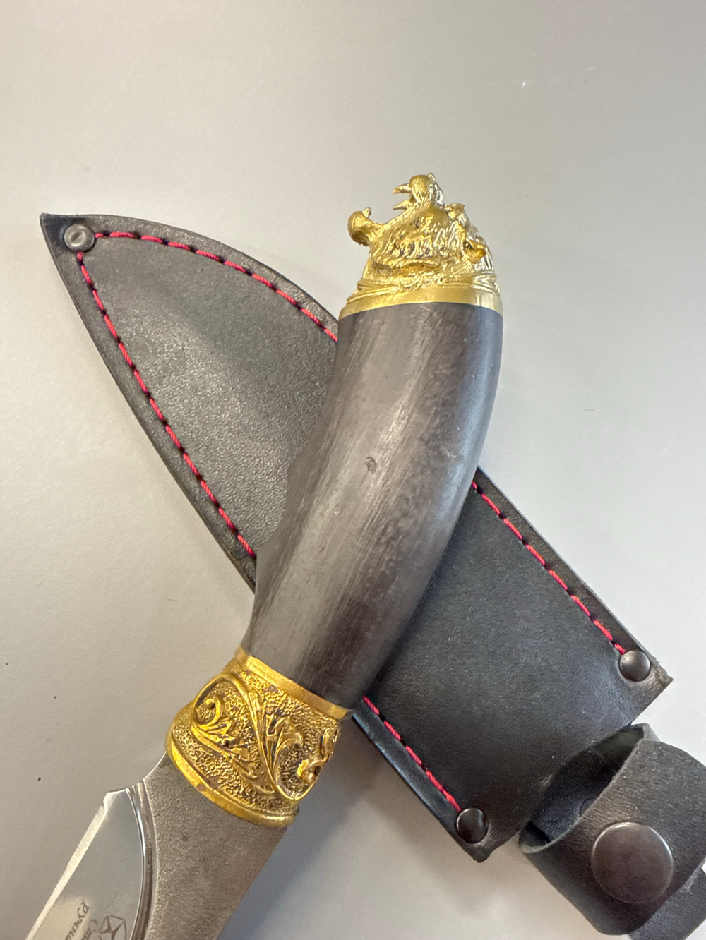 Кизлярский нож с головой (латунь) 4 мм сталь 95Х18