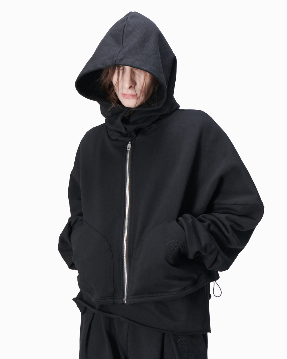 ZIP HOODIE BLACK MEN