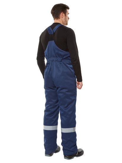 Костюм зимний "Тимбер" полукомбинезон (синий/красный)