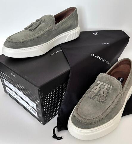 Лоферы мужские Fratelli Rossetti замшевые зеленые