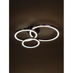 Светильник потолочный светодиодный ЭРА Модерн Bloom CLL-1-110W 3K-6K RC BK с ДУ черный | Светильники SPB-6 с ДУ