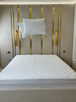 Наперник на молнии стеганый 50х70 см чехол для подушки 1 ш