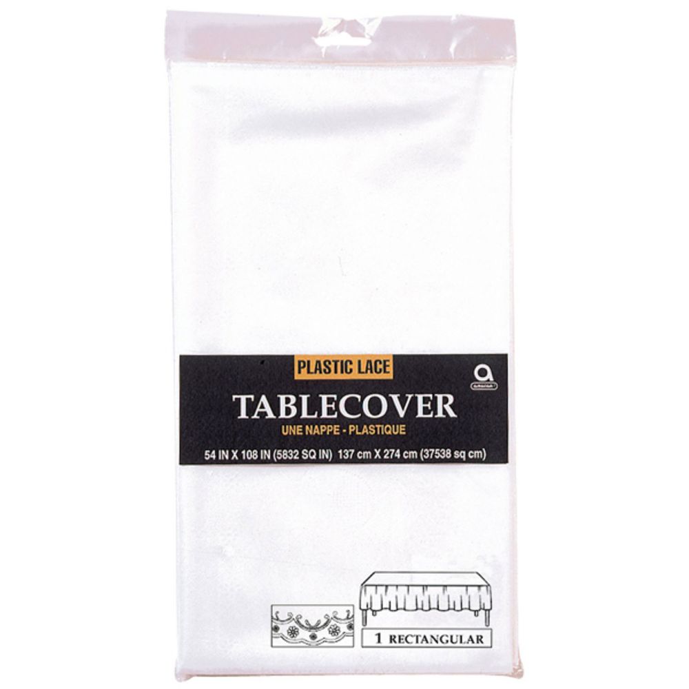 Скатерть п/э однотонная White (Белый) 1,4*2,75 м