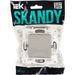 SKANDY Выключатель 1-клавишный перекрестный 10А SK-V03S серебряный IEK