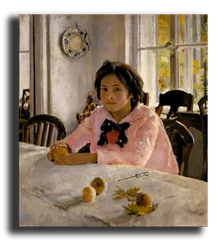 Репродукция "Серов - Девочка с персиками. 1887"
