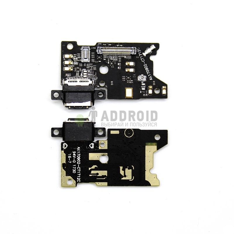 Нижняя плата для Xiaomi Mi Note 3 с разъемом зарядки (usb) и микрофоном