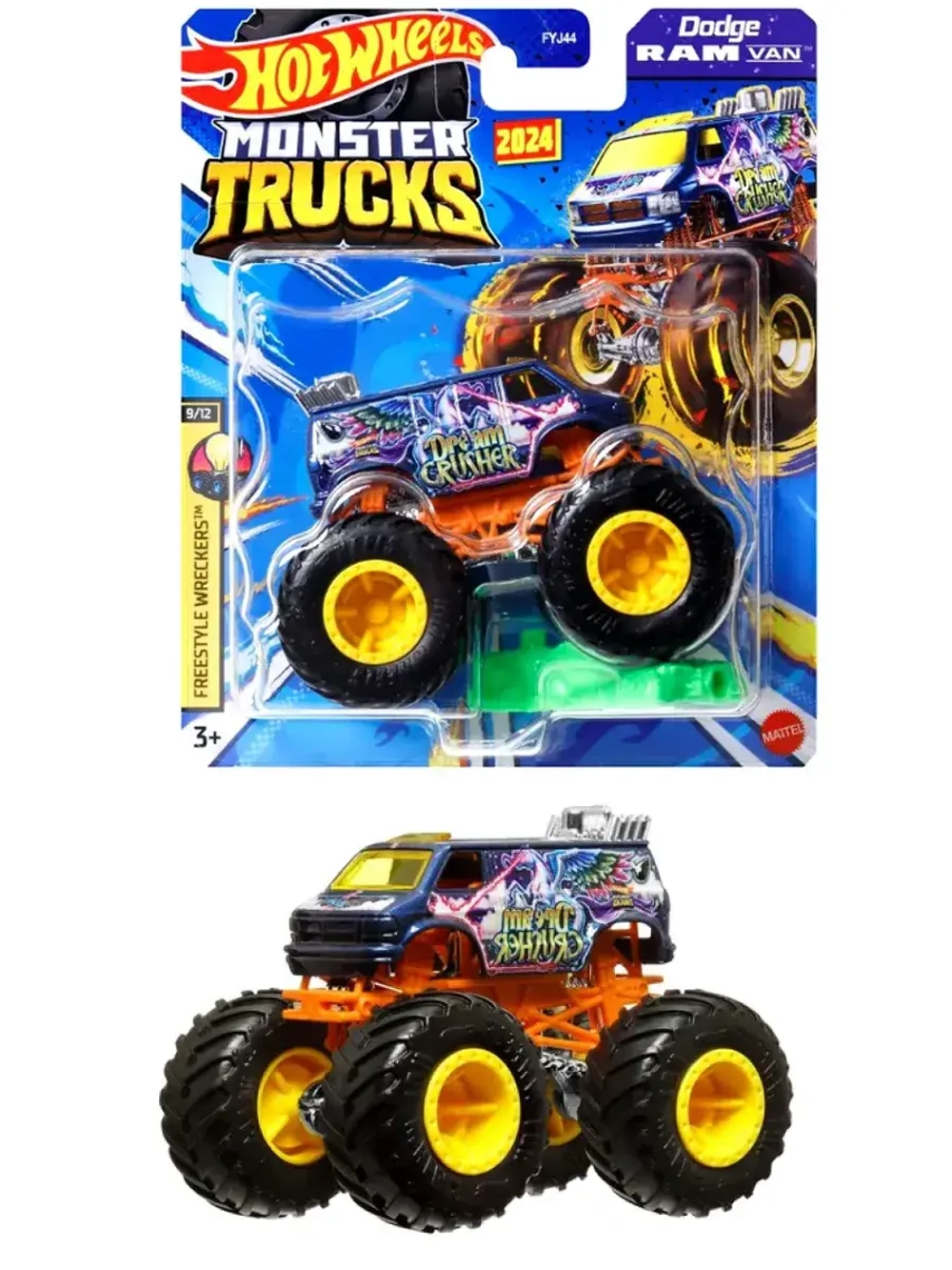 Машинка Monster Trucks Хот Вилс Dodge Ram FYJ44 HTM63