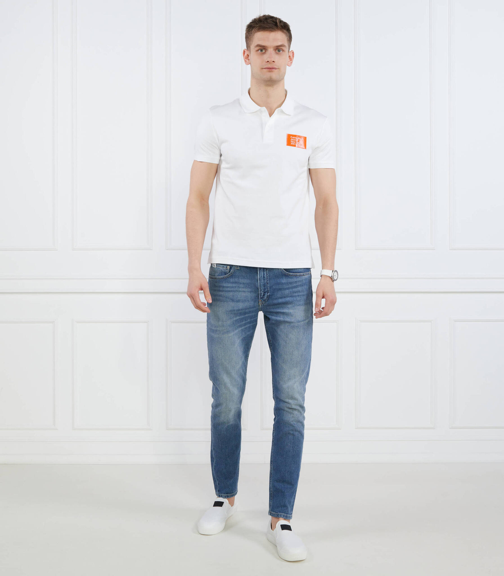 Поло COLORED ADDRESS BOX CALVIN KLEIN JEANS - белый(J30J322854)