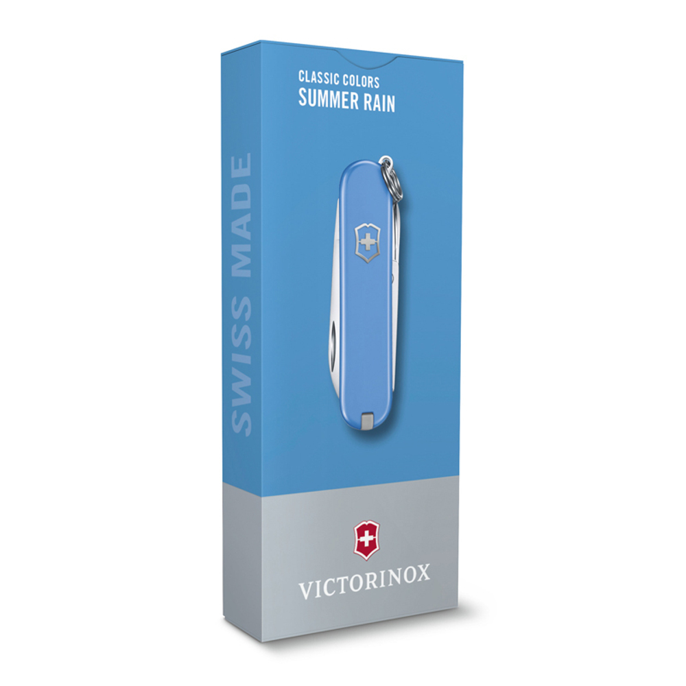 Нож-брелок Victorinox Classic SD Colors, 58 мм, 7 функций, "Summer Rain"