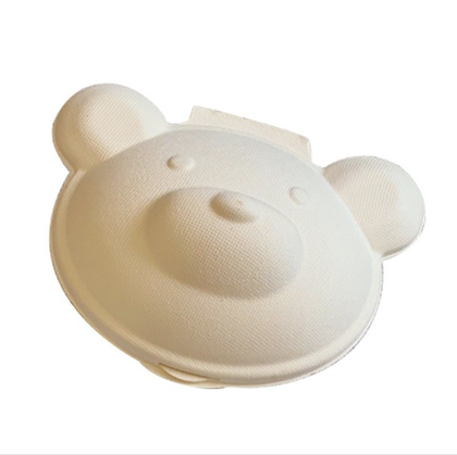 Упаковка для бенто-торта "Мишка" 15.3*15.3*7.8 см, (вн. 9*9 см) сахарный тростник