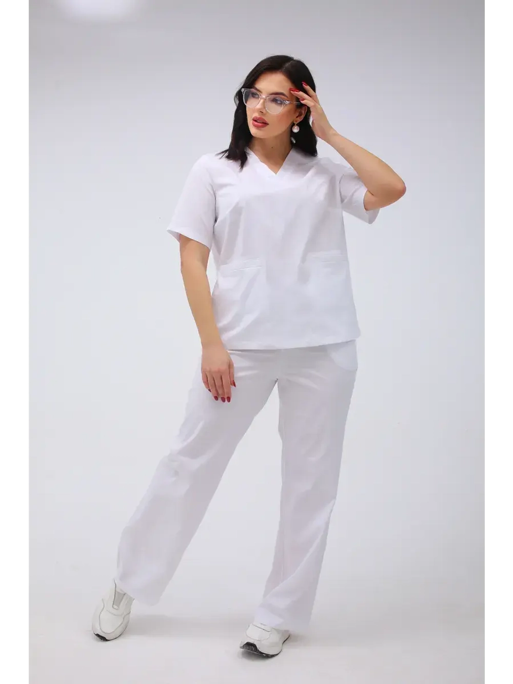 Медицинский костюм с брюками стрейч