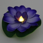 Растение водоплавающее «Кувшинка» d-10 см от контакта с водой, фиолетовый с подсветкой (RGB)