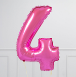 FM Шар 40" / 102 см "Цифра 4" фуксия фуше (БГ-60)