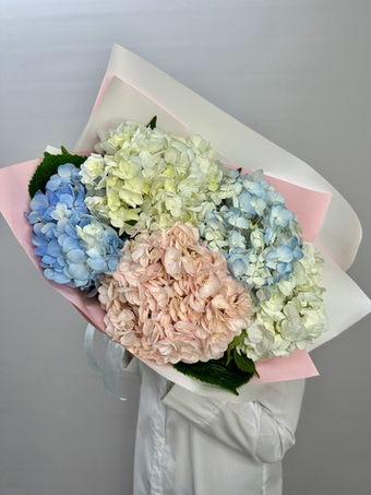Монобукет из гортензий