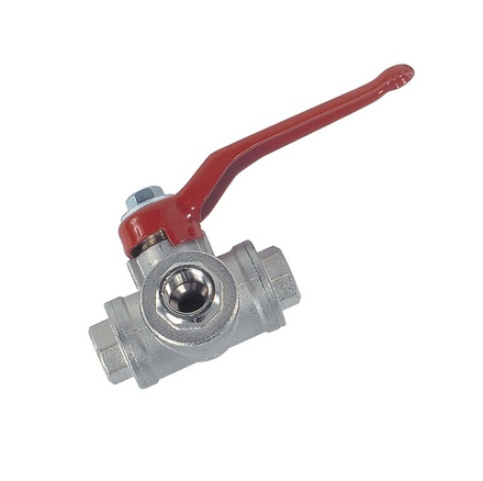 Кран трёхходовой 1/4", GARTEC (Италия)