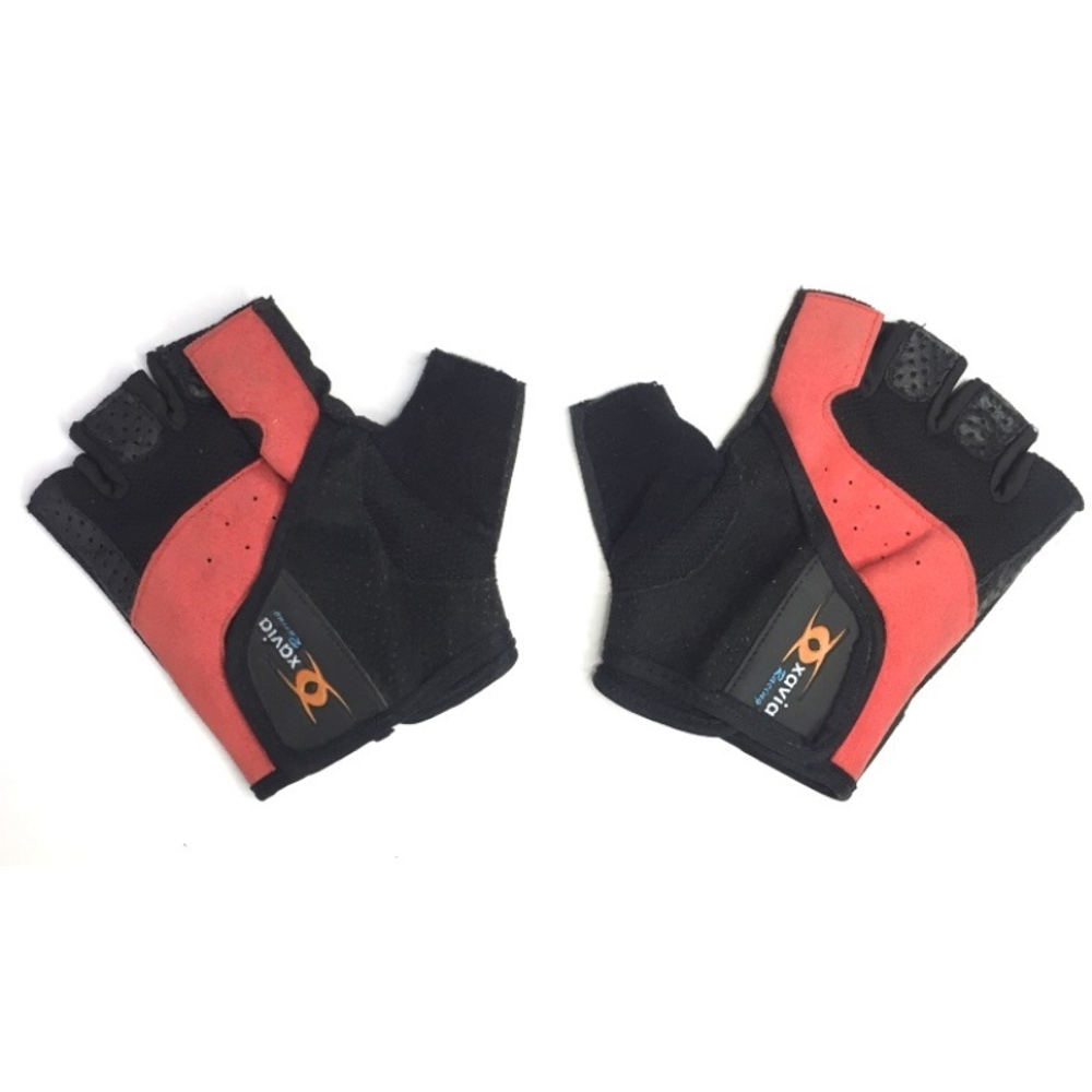 Перчатки без пальцев Avia Racing красная кожа