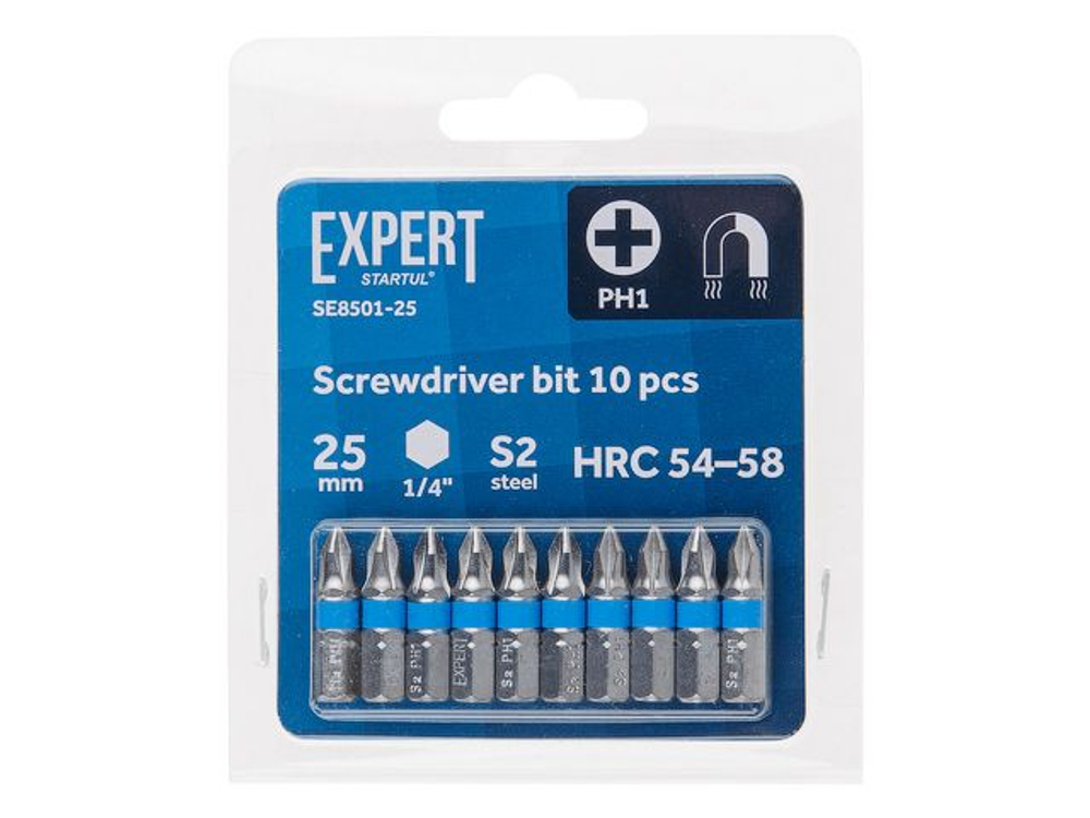 Насадка крестообразная PH1 25мм 10шт EXPERT STARTUL (SE8501-25)