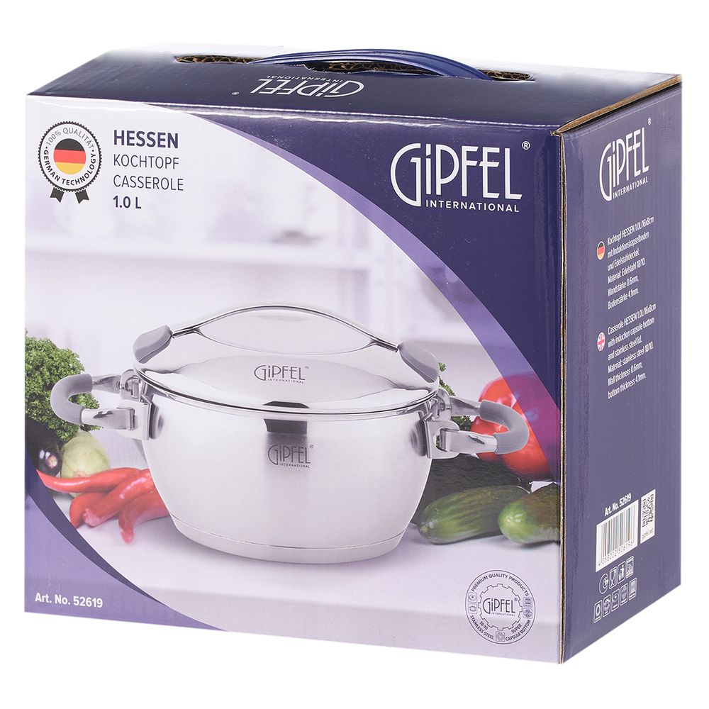 Кастрюля из нержавеющей стали Gipfel Hessen 52619 16 см/1 л