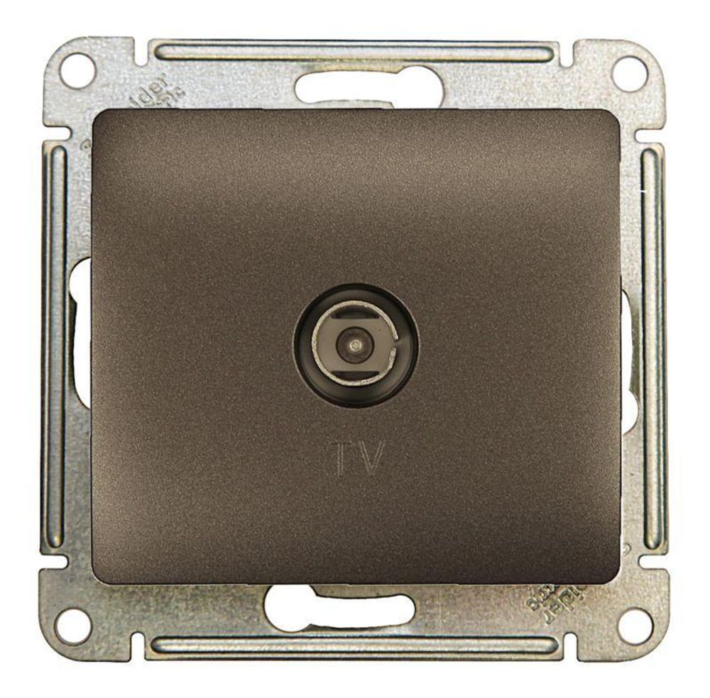 Розетка телевизионная оконечная TV 1-м СП Glossa 1дБ механизм графит SE GSL001391 Розетка телевизионная оконечная TV 1-м СП Glossa 1дБ механизм графит SE GSL001391