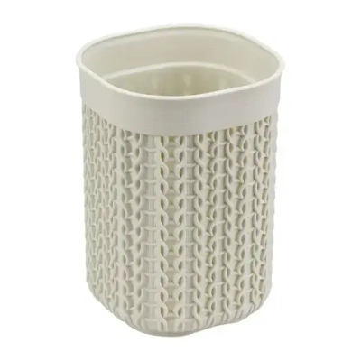 Стакан ВЯЗАНИЕ белый ротанг