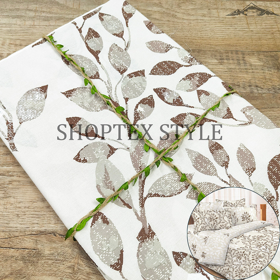 Бязь Премиум &quot;Серебряные листья&quot; | ш.220 см | 142 г/м² | хлопок-100%