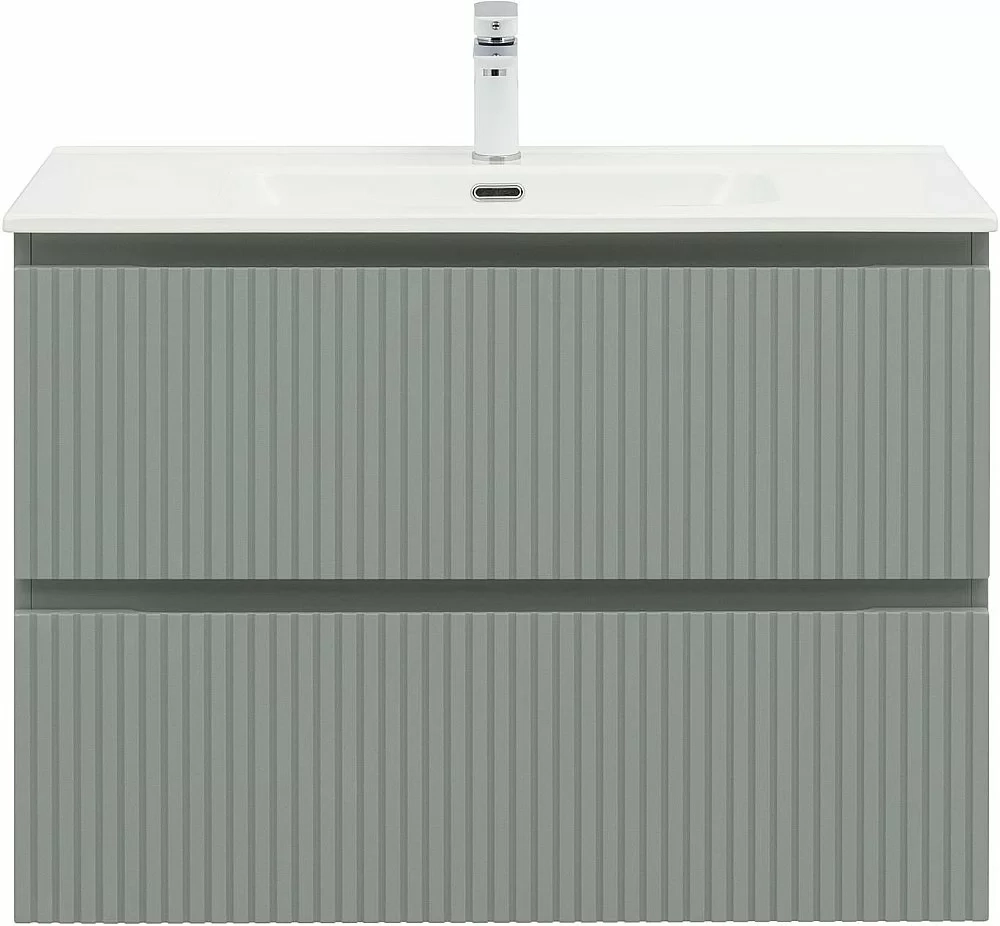 Тумба с раковиной Aquanet Джейн (Flat) 335435/330432 90 мисти грин
