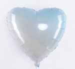 F Шар Сердце 18''/46 см, Градиент голубой (БГ-15)