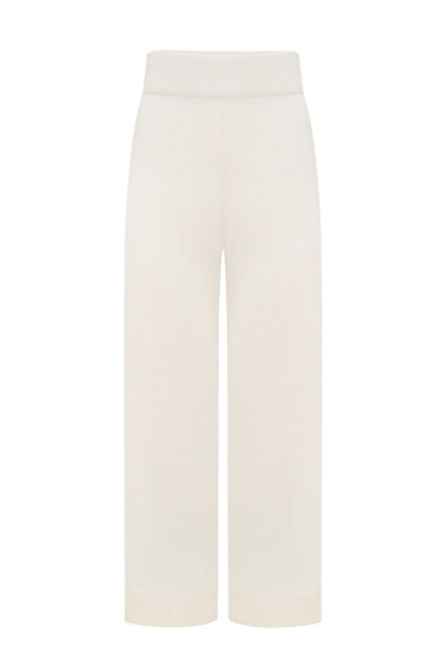 Кашемировые брюки укороченные широкие