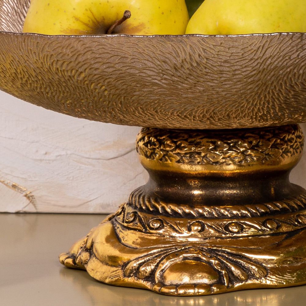 Фруктовница-конфетница Флора Бронза