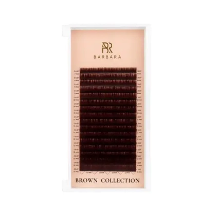 Коричневые Glintwein ресницы Barbara MIX - 16 линий