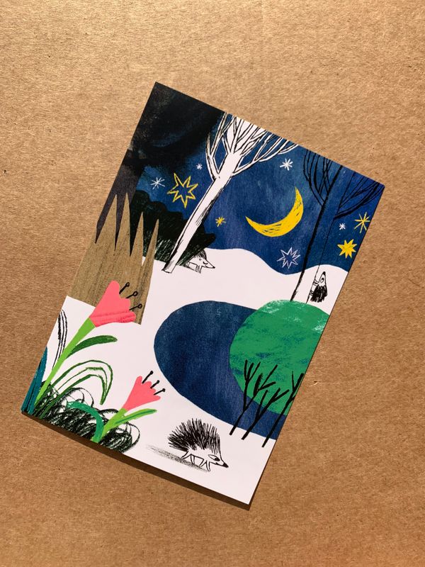 Открытка «Ежи»