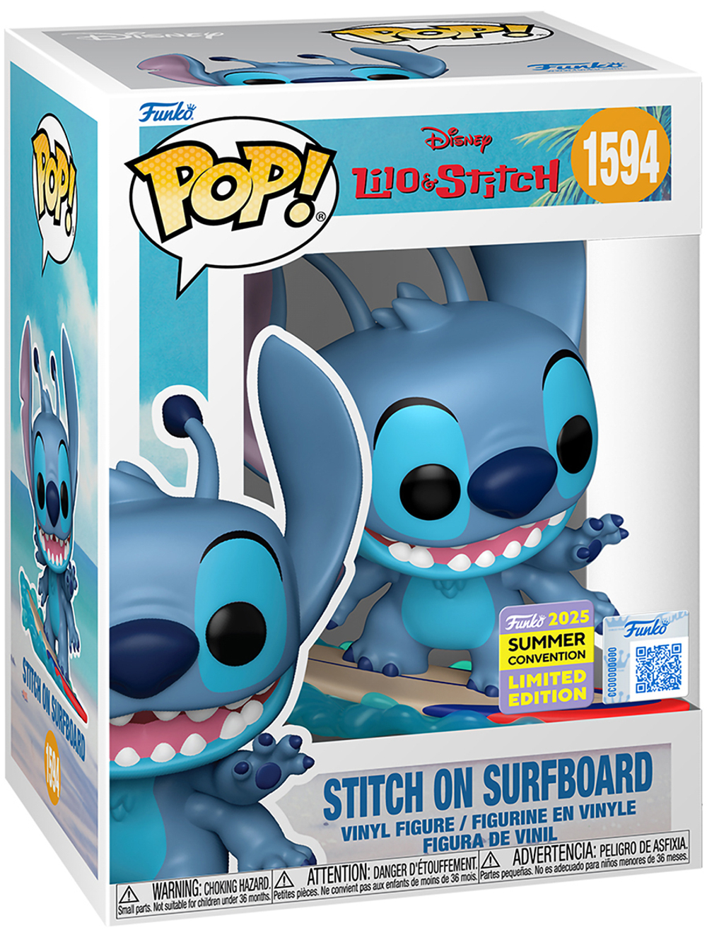 Фигурка Funko POP! Disney Lilo & Stitch Stitch on Surfboard SDCC25 (Exc) (1594) 87949