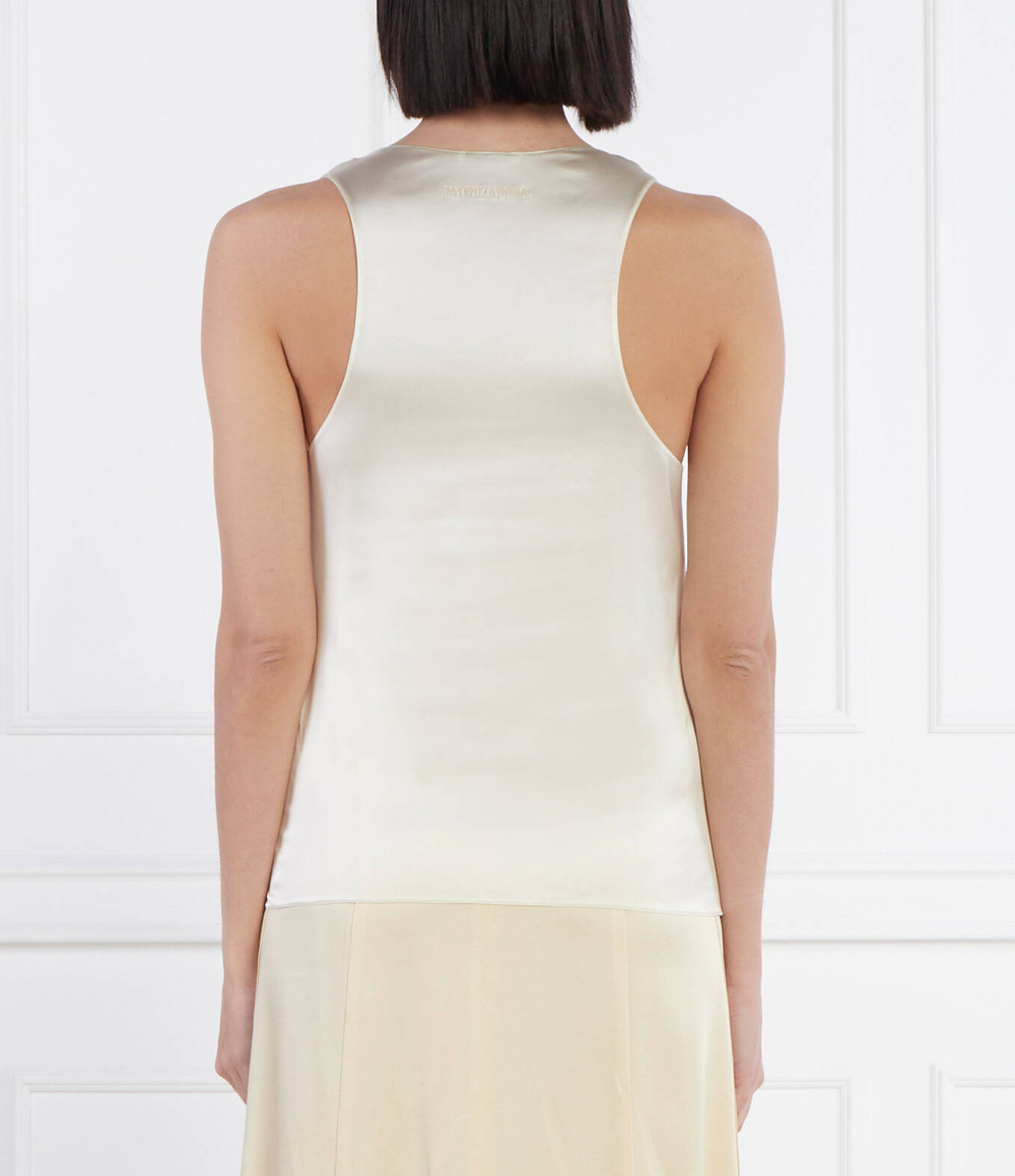 Сатиновый топ Patrizia Pepe - бежевый(2C1561 A644)