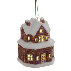 GAEM Изделие декоративное подвесное "Домик" (подсветка, 2xLR44), L7,5 W5,5 H9 см, 2в.