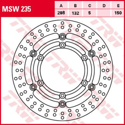 Диск тормозной TRW MSW235
