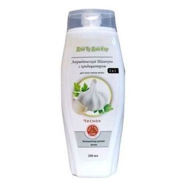 Шампунь с кондиционером 2в1 Day 2 Day Чеснок Активатор роста волос, предотвращает выпадение и ломкость 200 мл.