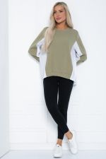 Джемпер Адина (оливково-белый) Б12209-5 LT Collection