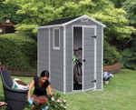 Пластиковый сарай Keter Manor 4x6, серый