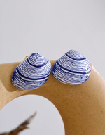 Серьги Shell blue