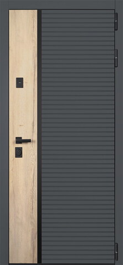 Стальная дверь "Авангард" с зеркалом