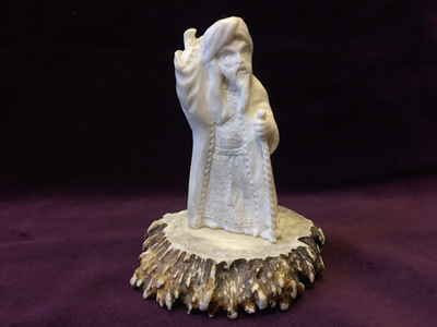 Странник,  миниатюра, резная кость