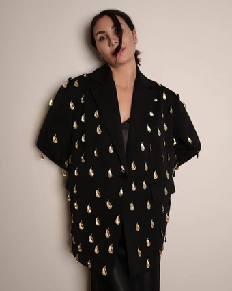 Пиджак "Роскошь" с перьями