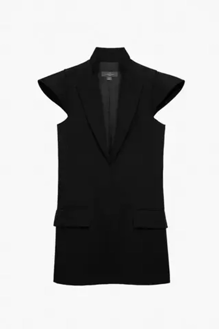 ZARA X STEFANO PILATI ШЕРСТЯНОЕ ПЛАТЬЕ, ЧЕРНЫЙ